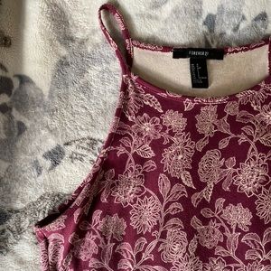 flowy skater dress w flower pattern